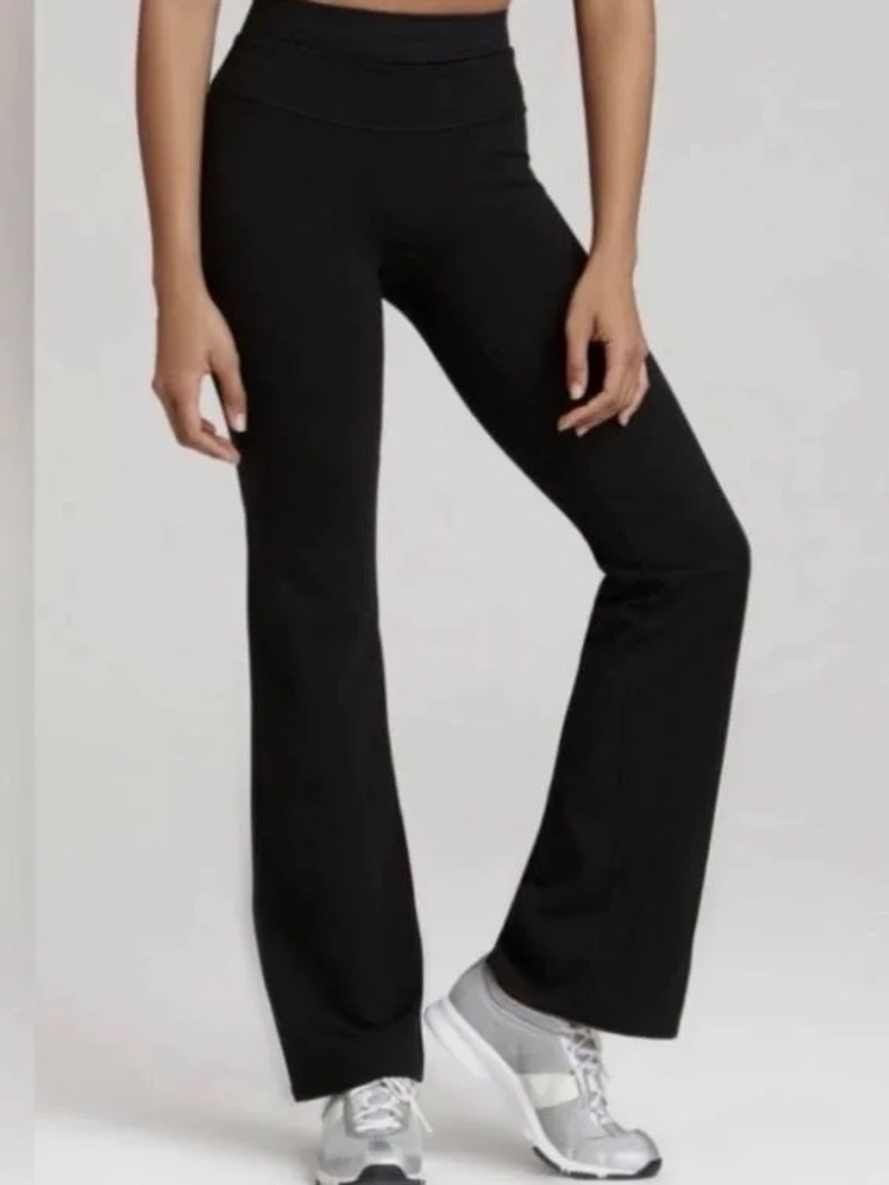 Spanx Slim-x Bagel Buster Double Waistband Yoga Pants Women 2X Black Leggings